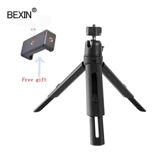 Mini desktop tripod mobile phone live microphone stand SLR camera photo hot and cold shoe stand