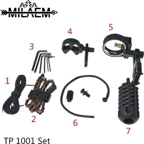 1 Set Archery Upgrade Combo Bow Sight Kits Arrow Rest Stabilizer And D Loop for Hunting Shooting Compound Bow Accessories