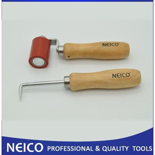 2PCS Single Ply Roofing Installing Tools Kit , 45mm Silicone Seam Roller With Seam Probe