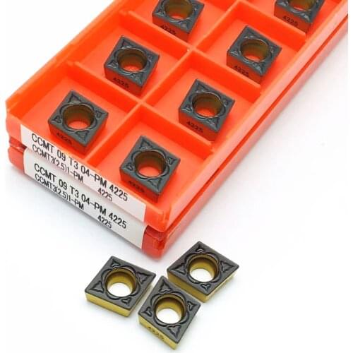 10 pieces of CCMT09T304 PM 4225 turning insert carbide internal turning tool high quality cutting tool CNC lathe milling cutter