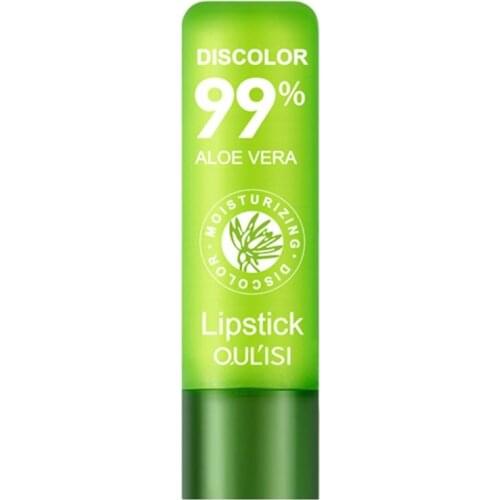 2021 New Aloe Vera Essence Temperature Color Changing Lipstick Long Lasting Moisturizing Soothing Gel Lip Balm