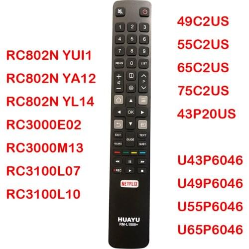 RC802N YAI2 YUI1 YL14 New Remote For TCL TV THOMSON iFFALCON P20 C2 Series 32S6000S 40S6000FS 43S6000FS 49C2US 55C2US 65C2US