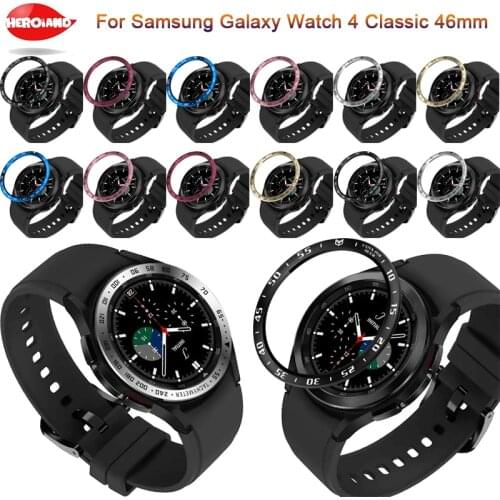 Bezel Ring Styling Stainless Steel Cover For Samsung Galaxy Watch 4 Classic 42mm 46mm Protection Metal Case Adhesive AntiScratch