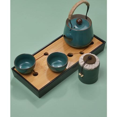 Office Tea Set Japanese Luxury Chinese Ceramic Tea Set Kung Fu Wedding Porcelain Teapot Juego De Te Teaware With Tray EF60CJ