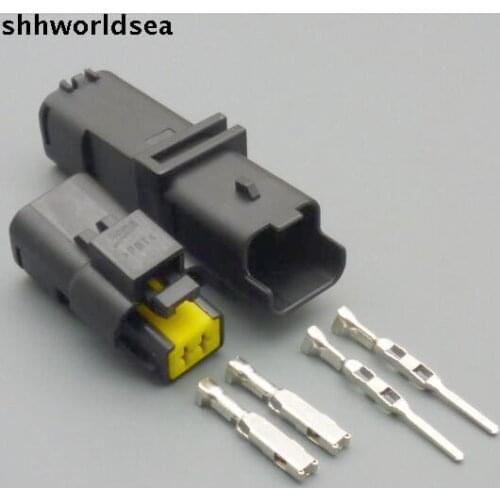 Shhworldsea 5/30/100set 1.5mm female male 2Pin car connector Water temperature sensor plug-in