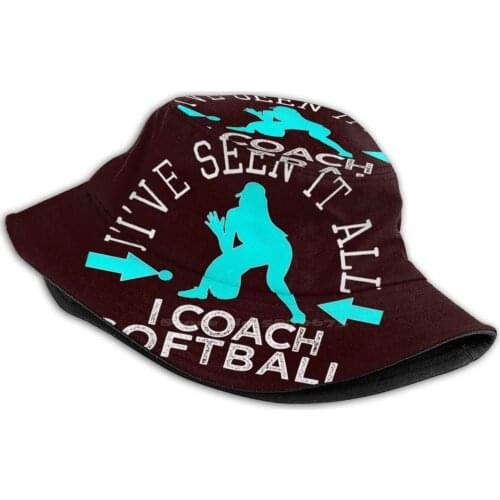 Funny I'Ve Seen It All I Softball Gift Design Causal Cap Buckets Hat Softball Legends Are Born Christian Softball Cute Softball