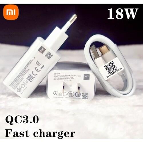 Xiaomi poco M3 Charger 18W QC3.0 Power Adapter 3A Type C Cable For Mi 9se POCO M3 MI6 9T Redmi Note 7 8 9s K20