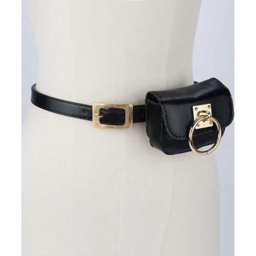Fashion Leather Belt Bag For Women Luxury Designer Brand Square Pin Buckle Waist Strap Jeans Dress Female Decoration Waistband