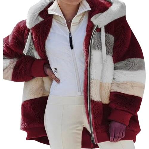 Europe And The United States 2021 Autumn And Winter Warm Plush And Zipper Pocket Hooded Loose Jacket Women толстовка женская