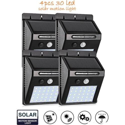 1-4 pcs Solar Garden Light LED Solar Lamp Motion Sensor Waterproof Outdoor luz Street wall Security spotlights floodlihgt indoor