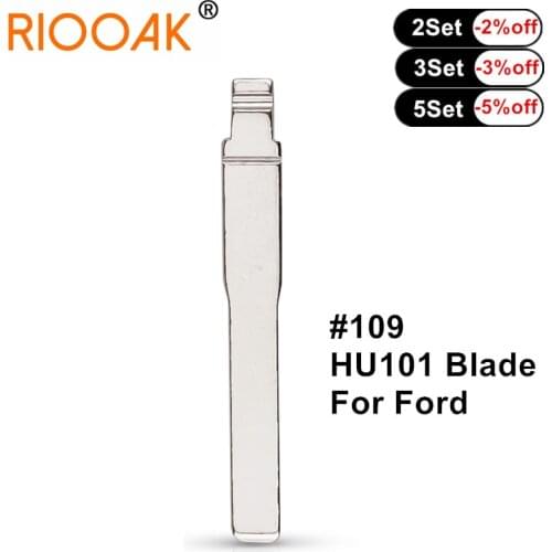 10pcs Flip Key Replacement Remote Car Blank Uncut Key #109 HU101 Blade For Ford Focus Mondeo Fusion Fiesta Galaxy