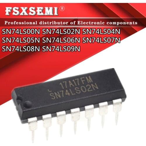 10pcs HD74LS02P DIP-14 HD74LS02 74LS02 SN74LS02N Quad 2-input NOR Gate IC