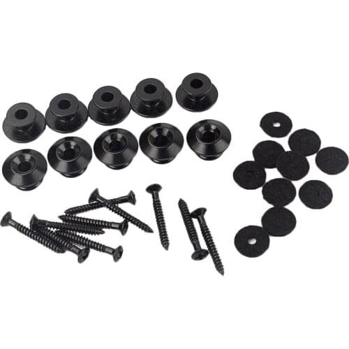 10pc Guitar Strap Buttons Straplocks Guitar Ukulele Mandolin Parts Replacement