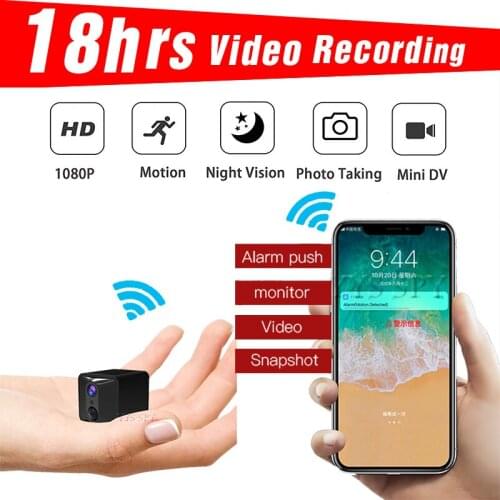 18 Hours Video Wifi Mini Camera Night Vision Motion Alarm Secret Micro Cam Remote Camcorder Camara Espia Support Hidden TF Card
