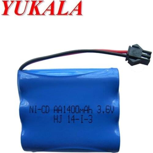2pcs 3.6v 1400mAh Ni-CD AA battery sm Plug for R/C car R/C tank R/C boat