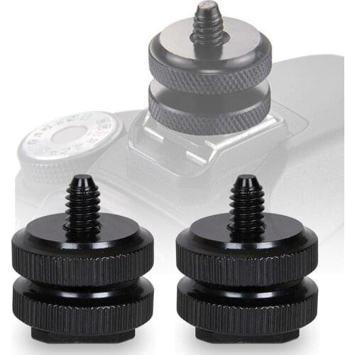 4Pcs Camera Hot Shoe Mount to 1/4 Tripod Screw Adapter for DSLR Camera Rig VDX99