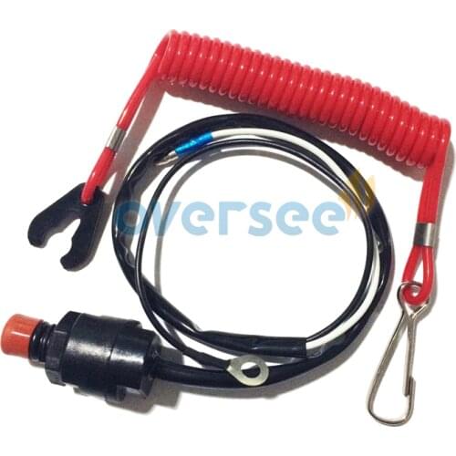 6E9-82575-09 66T-82575 Kill Stop Switch & Safety Tether Lanyard For Yamaha Tohatsu Parsun Honda Outboard