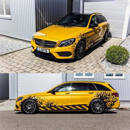 Car Sticker For C450 AMG Body Exterior Decoration Modified Sticker Lahua Color Strip Foil