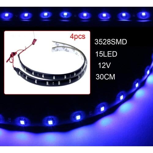 Car Auto Atmosphere Decoration Flexible LED Strip DIY Bulb 30cm 15LED Daytime Running Lamps Waterproof DRL Motorcycle Styling