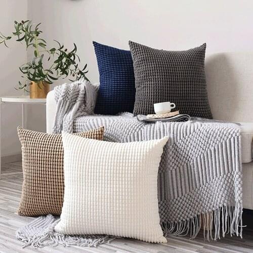30*50CM Velvet Pillowcase 45X45CM Cushion Cover Solid Color Home Throw Car Cushion Cover High Quality Soft Pillow Case Decor New