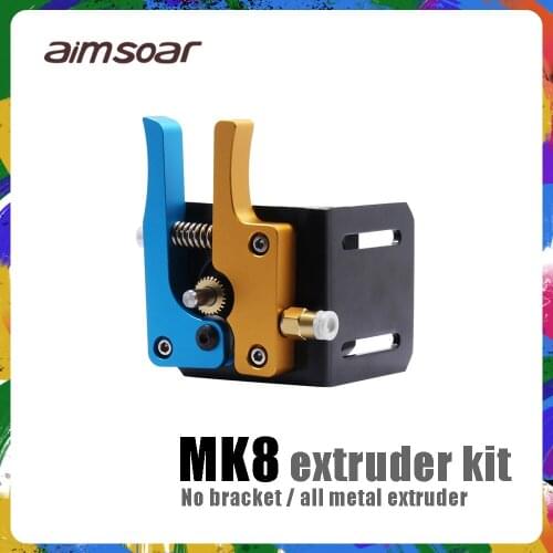 Full Metal Mk8 Extruder Remote glod blue Aluminum Bowden Extruder Kit 1.75mm Filament 3d printer parts for Ender 3 CR10