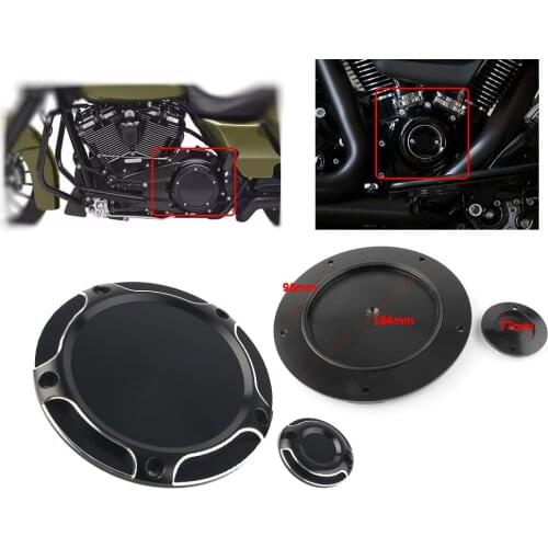 Derby Timing Timer Cover For Harley Electra Street Road Tri Glide Road King 2014 2015 2016 2017 2018 CNC Black 5 Points Stylling
