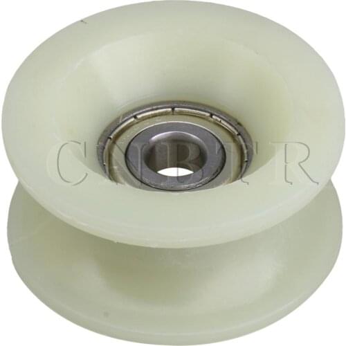 CNBTR Nylon Pulley Bearing Embedded Guiding Rail Sliding Door 10x58.9x30mm
