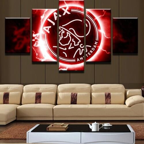 Picture diy 5 panel diamond painting for bedroom living room mosaic 5D DIY Diamond Embroidery Football team logo AJAX still life