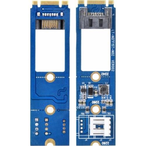 M2 to SATA M.2 NGFF SATA to 7Pin SATA Horizontal Adapter Card Expansion Card 4Pin WinXP Win7 Win8 Power Cable