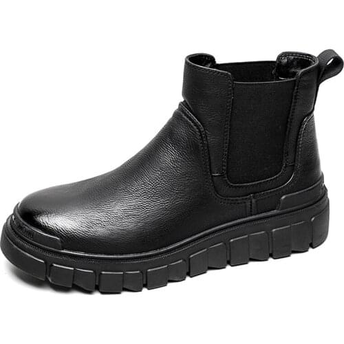 2021 New Brand Men Winter Boots Retro Real Leather Boots Men Shoes Handmade Basic Boots Chelsea Fashion Shoes High Quality Retro