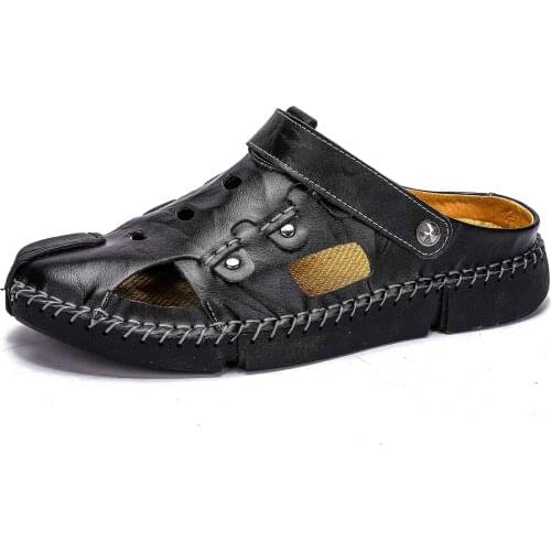 Mens Sandals 2019 New Summer Soft Bottom Personality Beach Shoes Mens Two Wear Trend Hole Shoes