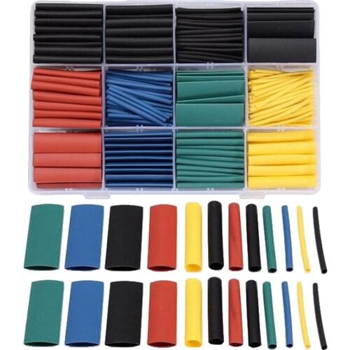 530 Pcs Heat Shrink Tube Assortment Wire Cable Insulation Sleeving Kit Economical Heat Shrink Tubing Sleeve Heat Shrinkable Tube