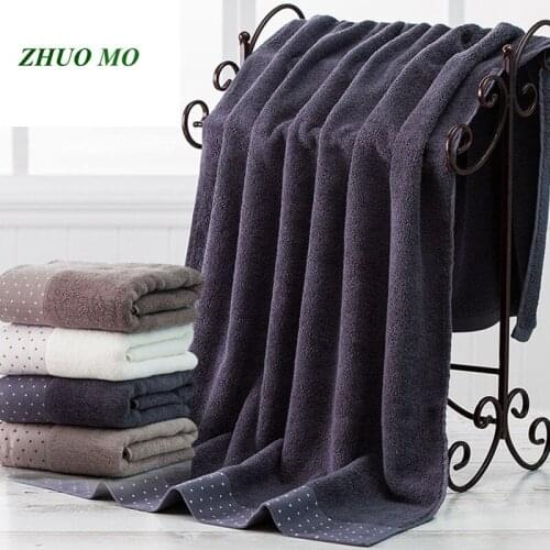 100% Cotton 3pcs / Set 100% Cotton Absorbent Towel Set Men Dot 1pcs 70x140cm Beach Bath Towel For Adults 2pcs 34x75cm Washcloth