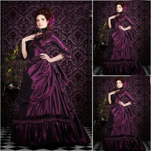 R-054 Victorian Gothic/Civil War Southern Belle loose Ball Gown Dress Halloween Vintage dresses Custom made
