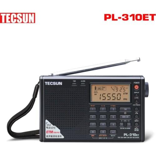TECSUN PL-310ET World Full Band Shortwave RADIO FM AM MW SW LW DSP Receiver Digital Demodulation Stereo Radio VS Degen DE13