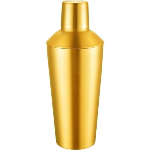 Stainless Steel Brush Gold Plating Cup Shape Cocktail Shaper