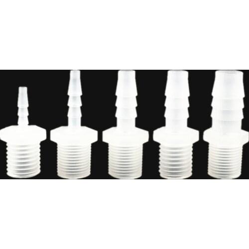 M6-M12 External Thread Pagoda Direct Connector Hose Transparent Plastic Quickly Straight Connect Aquarium Garden Irrigation