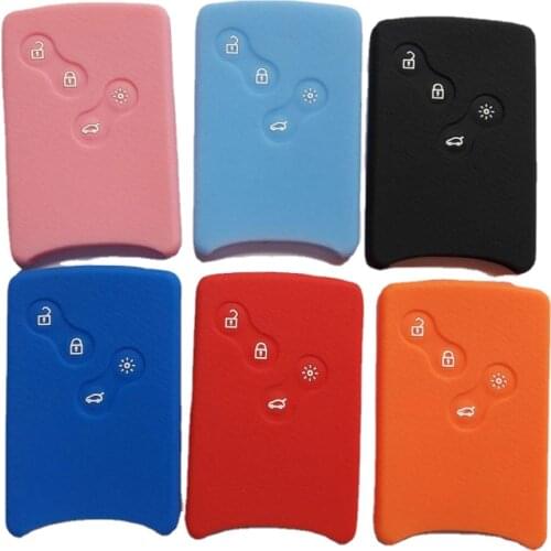 For Kaptur Captur Car Key Silicone Cover for Renault Clio Logan Megane 2 3 Koleos Scenic Danilo Card Key Case