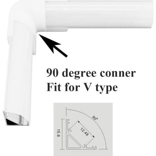 Aluminum strip corner profile connector ,90 degree and 180 degree link for 90 degree strip aluminium profile