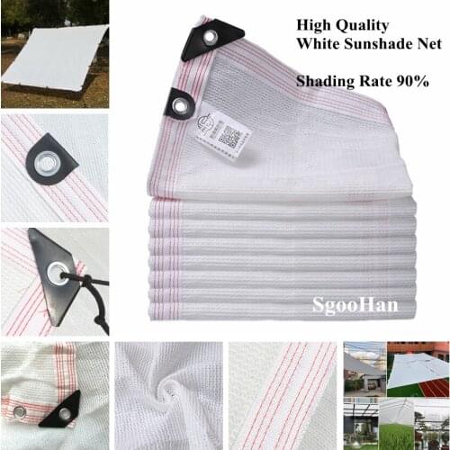 White Anti-UV HDPE Sunshade Net Swimming Pool Awnings Succulent Plant Shading Net Car Shed Sunblock Pet House Sun Shade Cloth