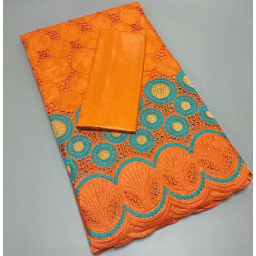 Party Q 100% cotton swiss voile lace fabric with perfume and stones 2021 african bazin laces fabrics 2.5+2.5 yards for sewing