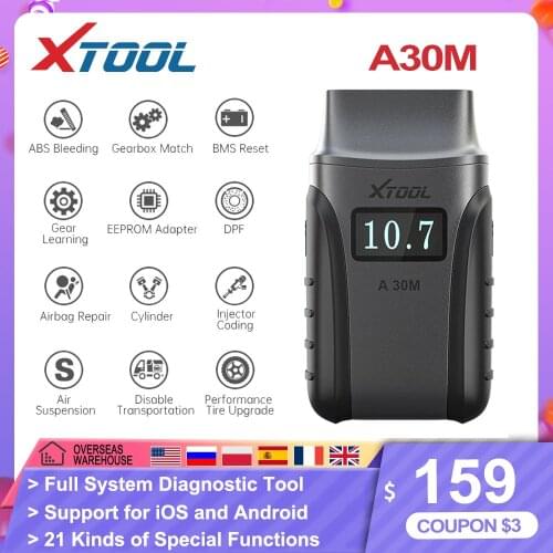 XTOOL A30M OBD2 Auto Diagnostic Tools With Andriods/IOS Car Code Reads Full Systems Diagnostic Multi Vehicles Free update