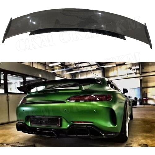 Carbon Fiber Rear Spoiler Boot Lip Fit For Mercedes Benz AMG GT AMG GTS AMG GTR Coupe 2-Door FRP Rear Trunk Wings