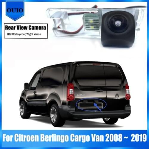HD Fisheye Rear Camera For Citroen Berlingo Cargo Van 2008 ~ 2015 2016 2017 2018 2019 License Plate Cam Backup Reversing Camera
