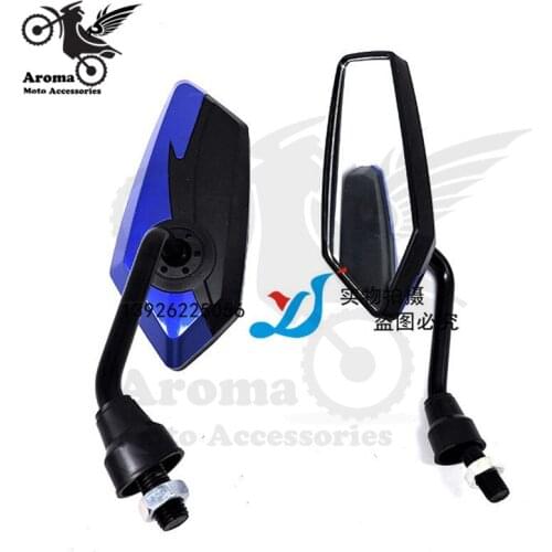 Colorful big size motorbike rear view mirror moto Convex side mirror universal scooter ellipse CNC motorcycle rearview mirror