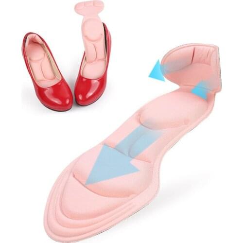 ZUOFILY 1Pair Insole Pad Inserts Heel Post Back Breathable Anti-slip for Women Heel Shoe New Sponge Full Pad Suction Insoles