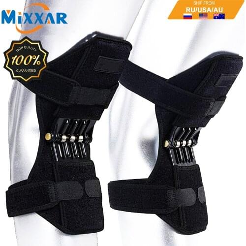 ZK20 Dropship 1 Pair Knee Pad Safety Work Flexible Bands Knee Protection Booster Power Lift Support Pads Rebound Spring Force