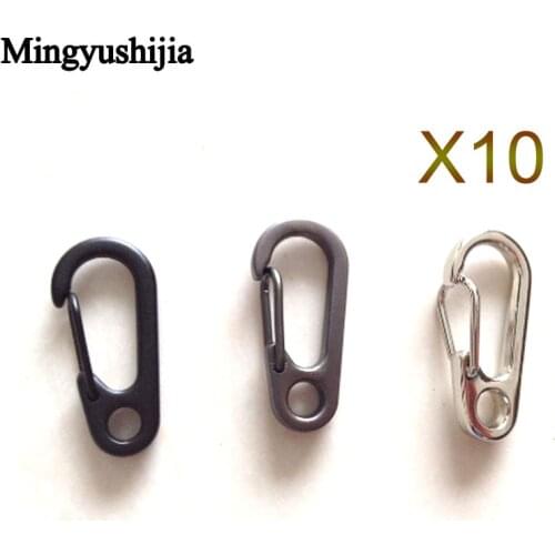 10pcs Tactical Airsoft mini Carabiner Spring Backpack Clasps EDC Buckle Keychain Bottle Hook Hunt Camp Hike Climb Paracord