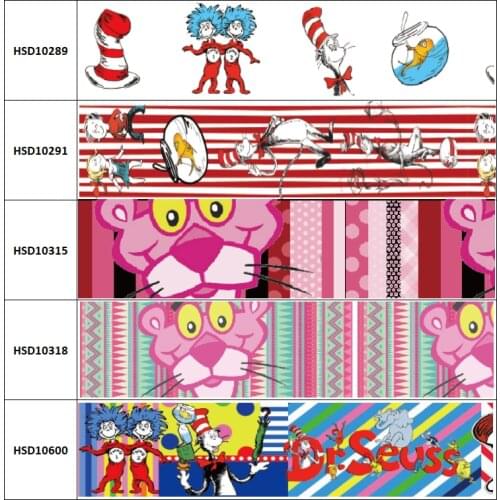 10yard New Arrival Carton Printed Grosgrain Ribbon Accessory Hairbow Headwear Decoration DIY Wholesale OEM 38MM 75MM