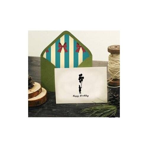 5pcs Specials Vintage Black & White Envelope Small Fresh Idyllic Mothers Day Greeting Card Birthday Blessings Creative Lovers